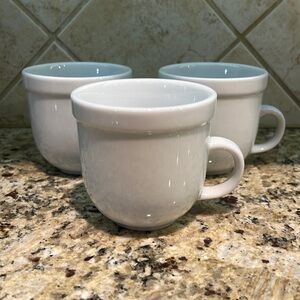 Pottery Barn Du Jour Suppertime White Mug set of 3